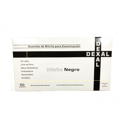 Guante Nitrilo Negro Desc. Dexal  X 100 (extra Grande)