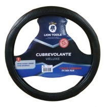 Cubrevolante Cuero Negro Cost.azul S-36cm (imp)